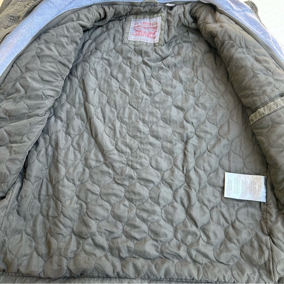 Levi's Cotton Quilt-Lined Detachable Hoodie Jacket Men’s Size Small - Picture 6 of 11